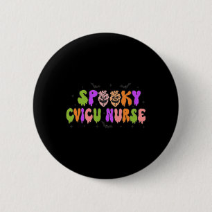 Chapa Redonda De 5 Cm Fantasma Enfermera cardiaca Halloween Bomba cardio