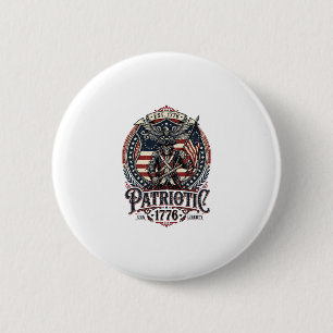 Chapa Redonda De 5 Cm Fantasma Patriótico Patriota Horror Monstruo Patri