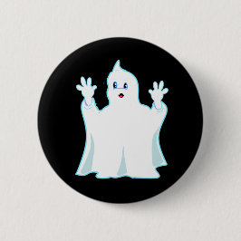 Chapa Redonda De 5 Cm Fantasma Pelirrojo Adorable