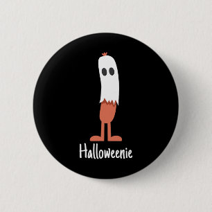 Chapa Redonda De 5 Cm Fantasma Perro caliente Halloweenie Costume Fun Fo