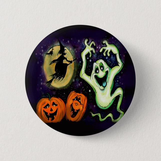 Chapa Redonda De 5 Cm Fantasmagórico (Anverso)