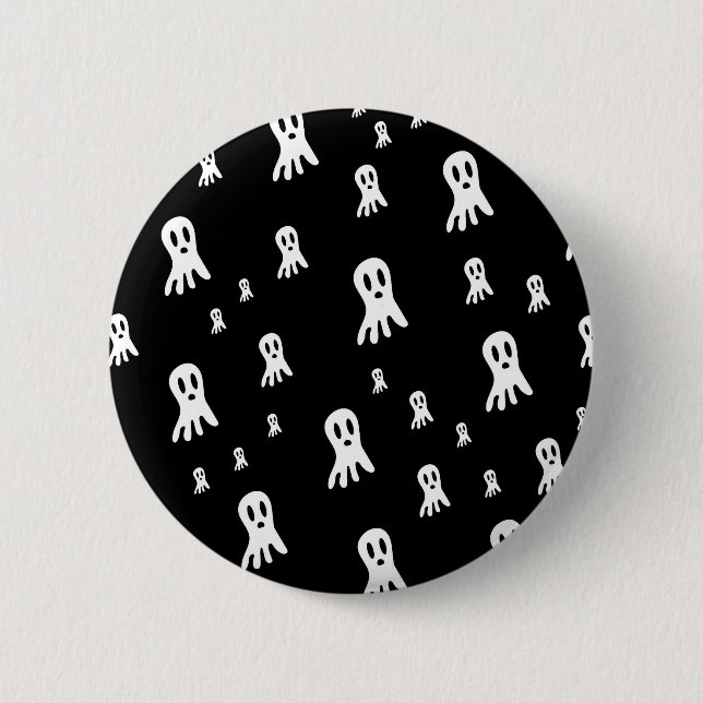 Chapa Redonda De 5 Cm Fantasmas oscuros de Halloween (Anverso)