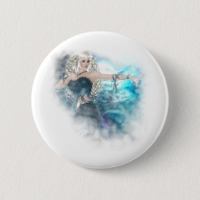 Chapa Redonda De 5 Cm Fantasy Sky Siren Vignette (Anverso)
