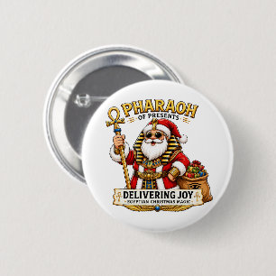 Chapa Redonda De 5 Cm Faraón de Regalos Santa Navidad Egipcio