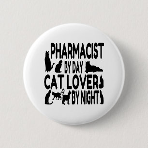 Chapa Redonda De 5 Cm Farmacéutico de Cat Lover