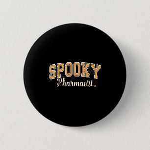 Chapa Redonda De 5 Cm Farmacéutico Espeluznante Halloween Araña Varsity