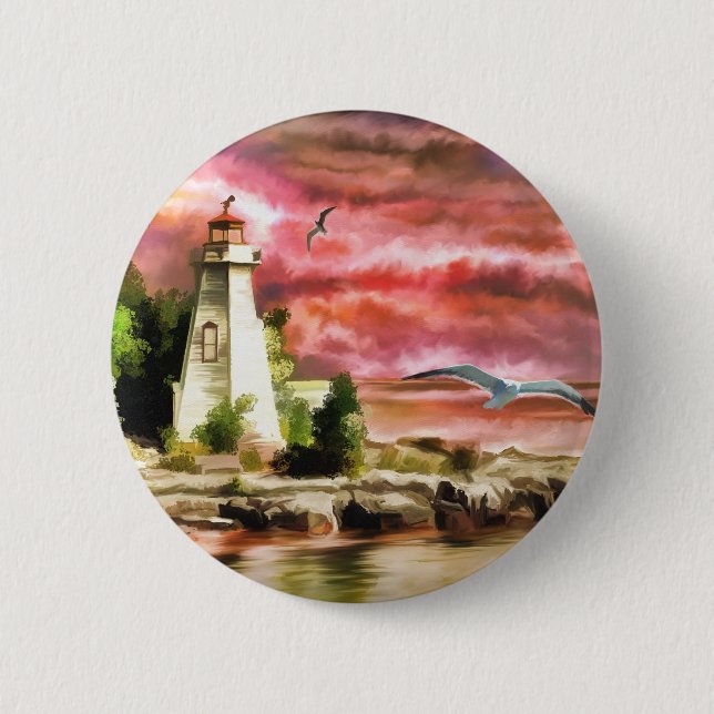 Chapa Redonda De 5 Cm Faro (Anverso)