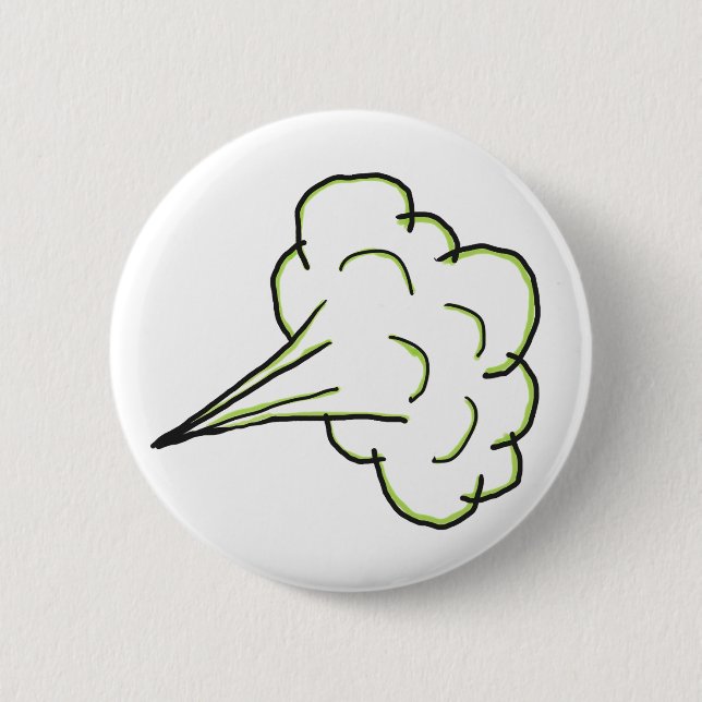 Chapa Redonda De 5 Cm Fart Cloud (Anverso)