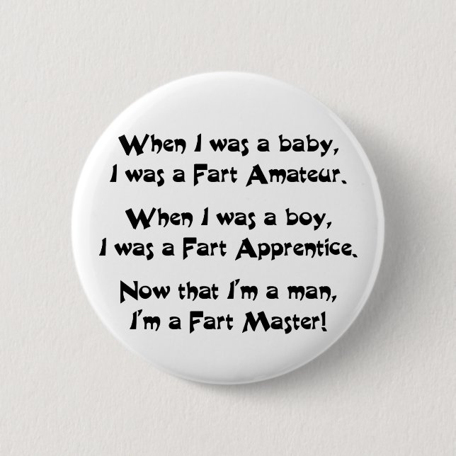 Chapa Redonda De 5 Cm Fart Master (Anverso)