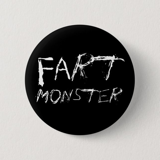 Chapa Redonda De 5 Cm Fart Monster (Anverso)