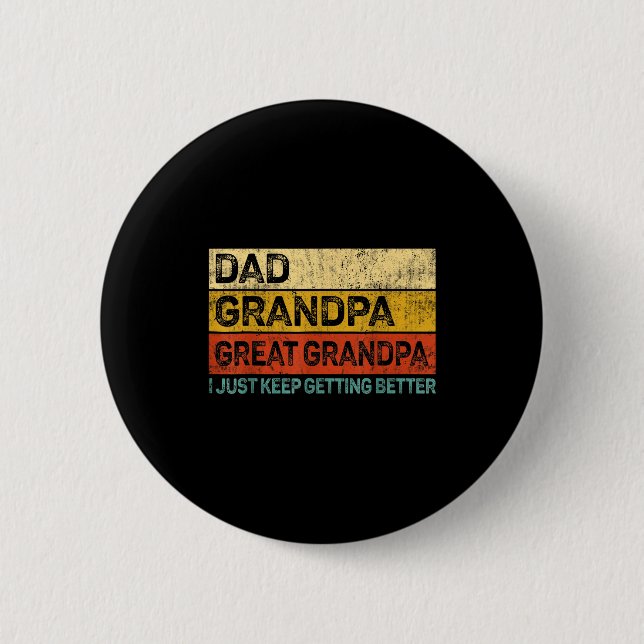 Chapa Redonda De 5 Cm Fathers Day Gift From Grandkids Dad Grandpa Great  (Anverso)