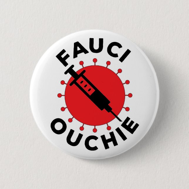 Chapa Redonda De 5 Cm Fauchi Ouchie Pin (Anverso)