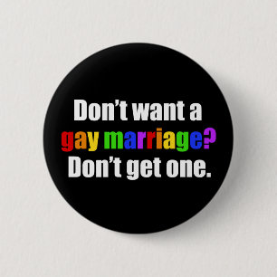Chapa Redonda De 5 Cm Favorable matrimonio homosexual