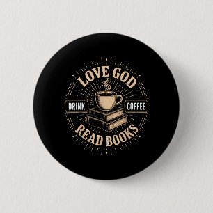 Chapa Redonda De 5 Cm Fe cristiana libros de Jesús café creyente
