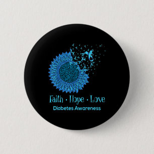 Chapa Redonda De 5 Cm Fe del girasol esperanza amor Diabetes Sensibiliza