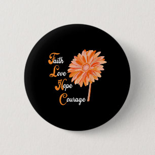 Chapa Redonda De 5 Cm Fe Esperanza Amor Valor Conciencia de Leucemia Mie