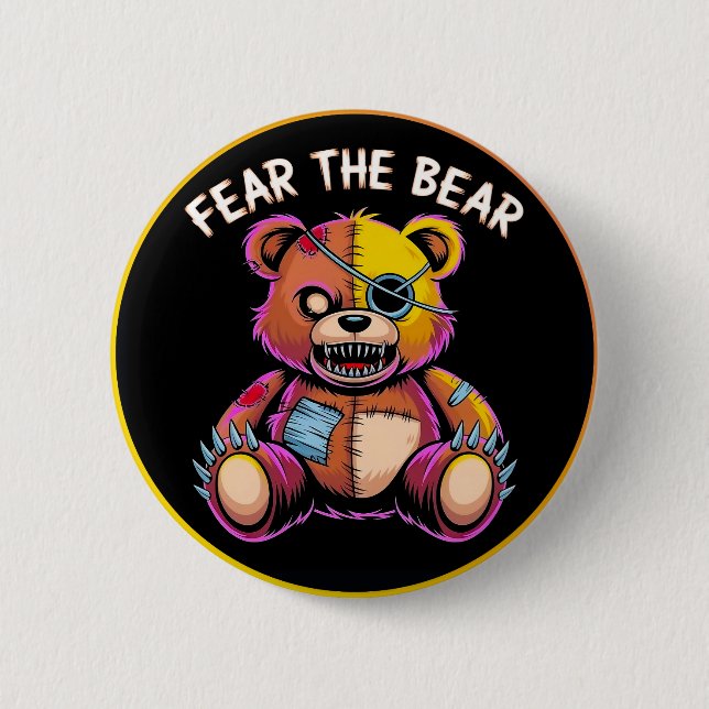 Chapa Redonda De 5 Cm Fear the Bear Button (Anverso)
