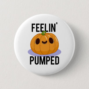 Chapa Redonda De 5 Cm Feelin Bomping Funny Pumpkin Pun