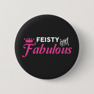 Chapa Redonda De 5 Cm Feisty y fabulosos