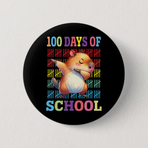 Chapa Redonda De 5 Cm Felices 100 Días De Escolares Dabbing Guinea Pig L