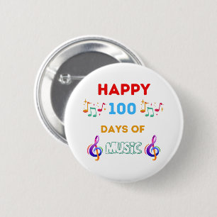 Chapa Redonda De 5 Cm Felices 100 días de música