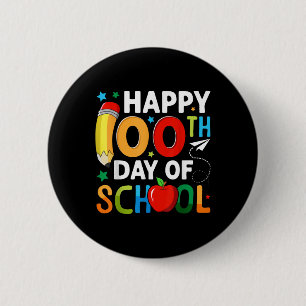 Chapa Redonda De 5 Cm Felices 100 Días Escolares De Niños 100 Días De Es