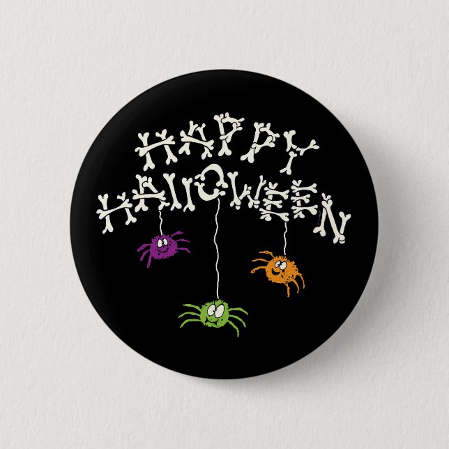 Chapa Redonda De 5 Cm Felices Halloween (Anverso)