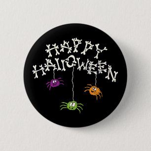Chapa Redonda De 5 Cm Felices Halloween