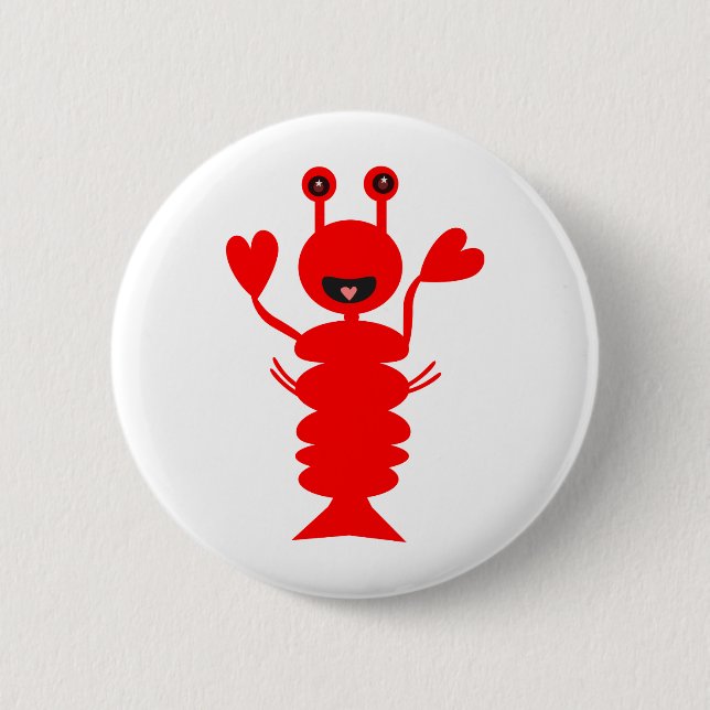 Chapa Redonda De 5 Cm Felices Lobster (Anverso)