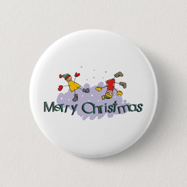 Chapa Redonda De 5 Cm Felices Navidad (Anverso)