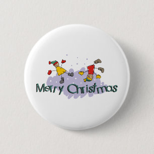 Chapa Redonda De 5 Cm Felices Navidad