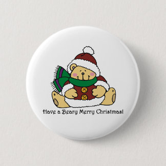 Chapa Redonda De 5 Cm Felices Navidad de Beary