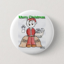 Chapa Redonda De 5 Cm Felices Navidad Manga