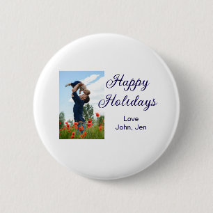 Chapa Redonda De 5 Cm Felices vacaciones padre hijo Navidades regalos fa
