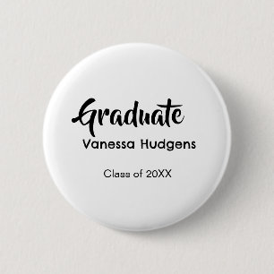 Chapa Redonda De 5 Cm Felicidades graduado nombre fecha año clase univer