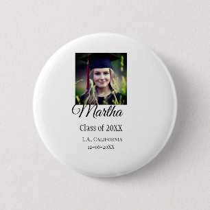 Chapa Redonda De 5 Cm Felicidades por graduación agregar nombre foto ciu