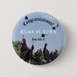 Chapa Redonda De 5 Cm Felicitaciones, lo graduaste