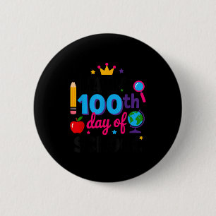 Chapa Redonda De 5 Cm Feliz 100º Día De Escuela 100 Días Más Inteligente