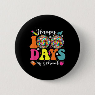 Chapa Redonda De 5 Cm Feliz 100° Día del Maestro Niños Chicas