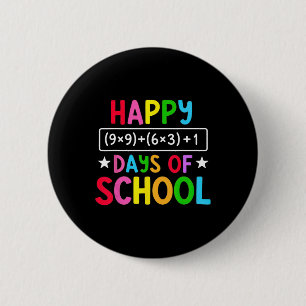 Chapa Redonda De 5 Cm Feliz 100 Días De Escuela Ecuación De Matemáticas 
