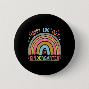 Chapa Redonda De 5 Cm Feliz 100 Días De Escuela Maestra Niñas Niños Muje