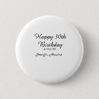 Feliz 30 cumpleaños agregar fecha elegante simple