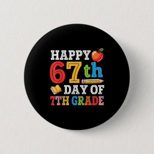 Chapa Redonda De 5 Cm Feliz 67º día del maestro de 7º grado Estudiante 6
