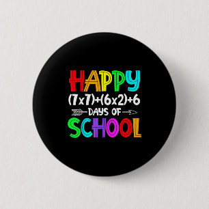 Chapa Redonda De 5 Cm Feliz 67 Días De Escuela Profesor De Matemáticas E