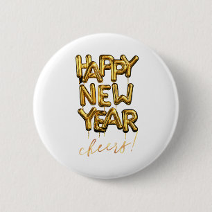 Chapa Redonda De 5 Cm Feliz Año Nuevo