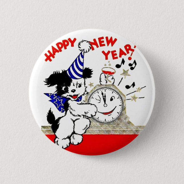 Chapa Redonda De 5 Cm ¡Feliz Año Nuevo! (Anverso)