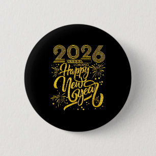 Chapa Redonda De 5 Cm Feliz Año Nuevo 2026 Fiesta divertida de Nocheviej