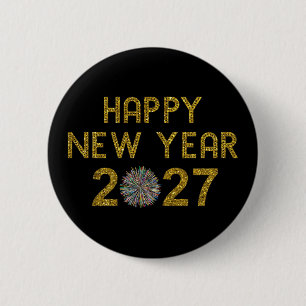 Chapa Redonda De 5 Cm Feliz Año Nuevo 2027