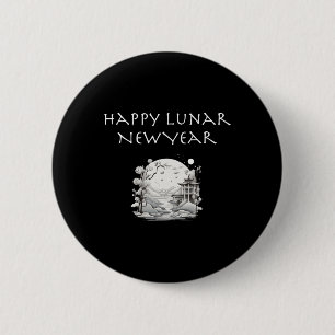 Chapa Redonda De 5 Cm Feliz Año Nuevo Lunar Regalo de Diseño Encantador