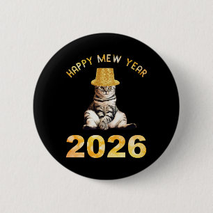 Chapa Redonda De 5 Cm Feliz año nuevo Mew 2026